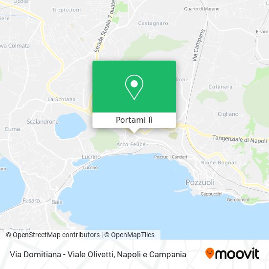 Mappa Via Domitiana - Viale Olivetti