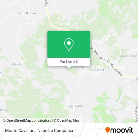 Mappa Monte Cavallara