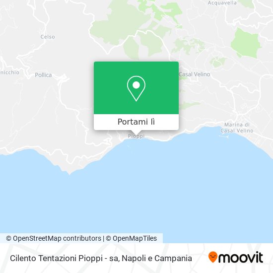Mappa Cilento Tentazioni Pioppi - sa