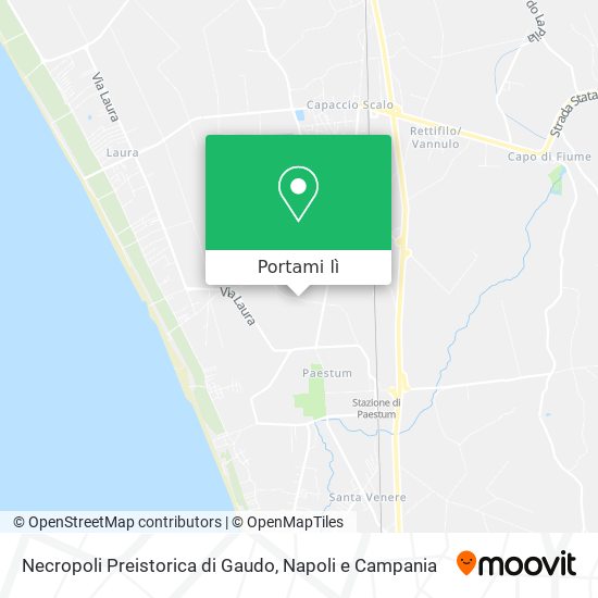 Mappa Necropoli Preistorica di Gaudo