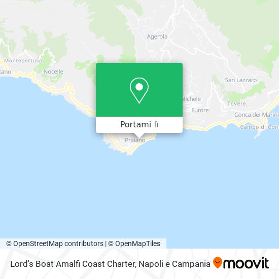 Mappa Lord's Boat Amalfi Coast Charter