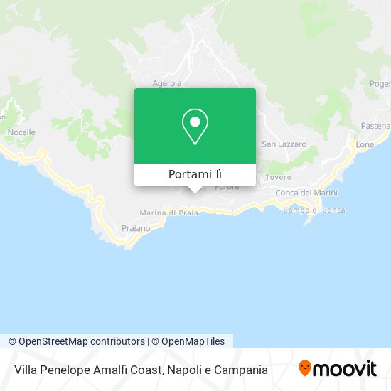 Mappa Villa Penelope Amalfi Coast