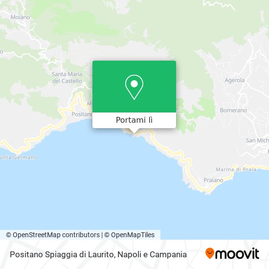 Mappa Positano Spiaggia di Laurito