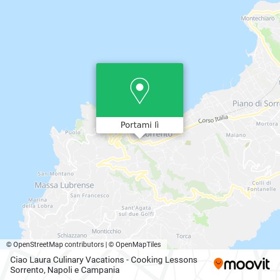 Mappa Ciao Laura Culinary Vacations - Cooking Lessons Sorrento