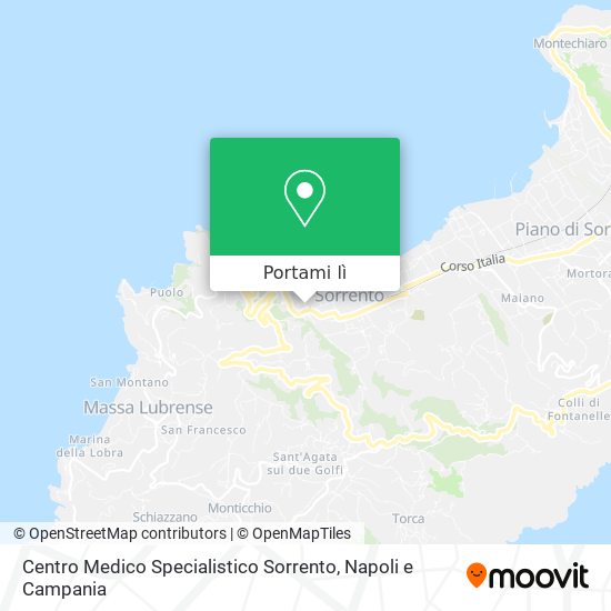 Mappa Centro Medico Specialistico Sorrento