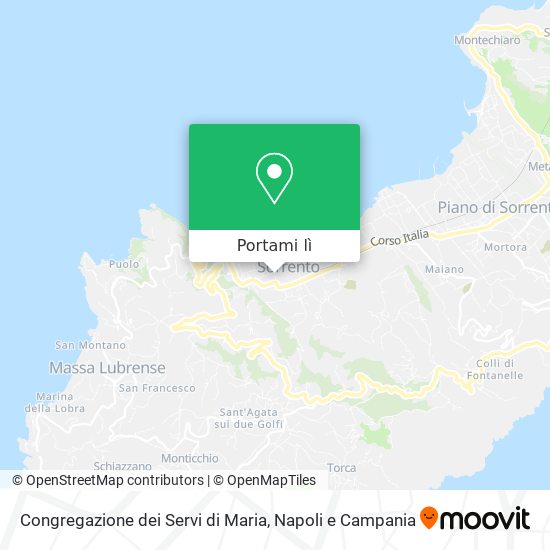 Mappa Congregazione dei Servi di Maria