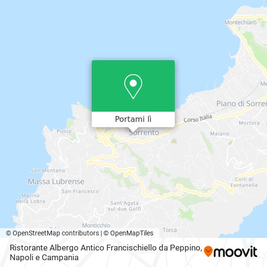 Mappa Ristorante Albergo Antico Francischiello da Peppino