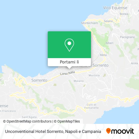 Mappa Unconventional Hotel Sorrento