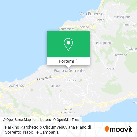 Mappa Parking Parcheggio Circumvesuviana Piano di Sorrento