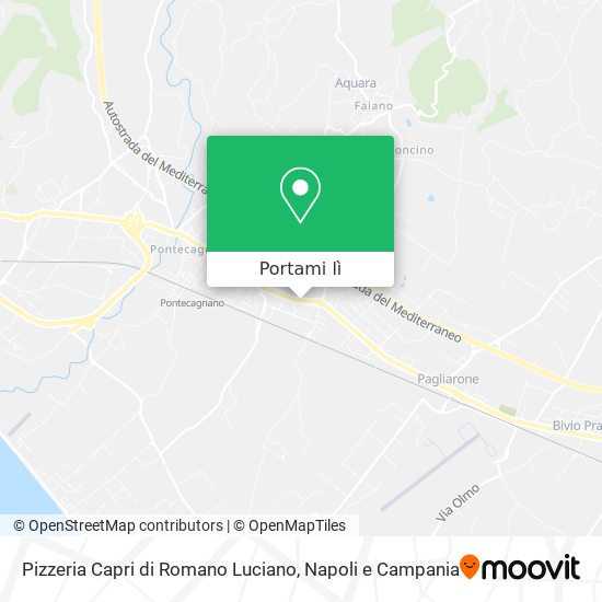 Mappa Pizzeria Capri di Romano Luciano