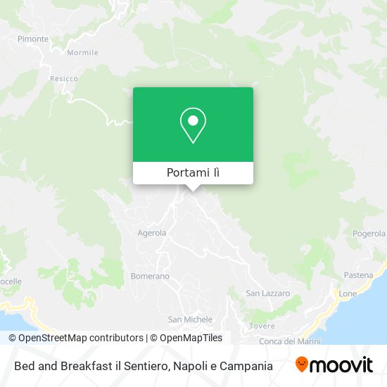 Mappa Bed and Breakfast il Sentiero