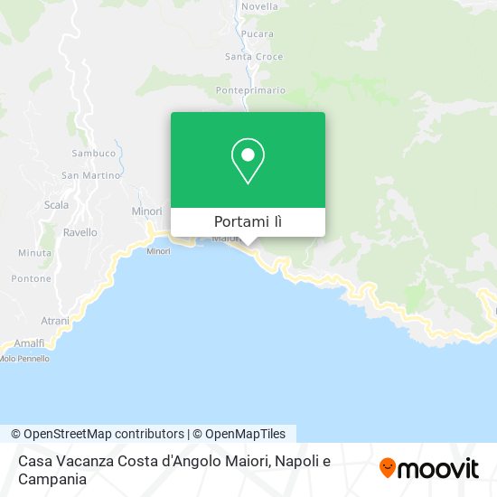 Mappa Casa Vacanza Costa d'Angolo Maiori