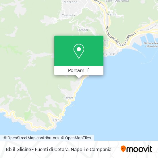 Mappa Bb il Glicine - Fuenti di Cetara