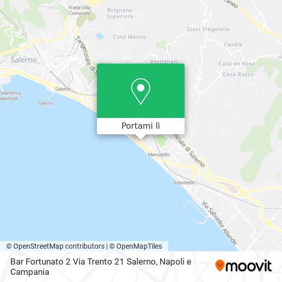 Mappa Bar Fortunato 2 Via Trento 21 Salerno