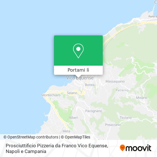 Mappa Prosciuttificio Pizzeria da Franco Vico Equense