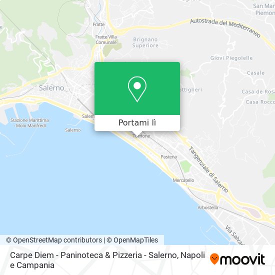 Mappa Carpe Diem - Paninoteca & Pizzeria - Salerno