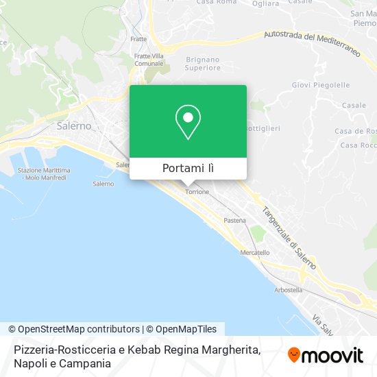 Mappa Pizzeria-Rosticceria e Kebab Regina Margherita