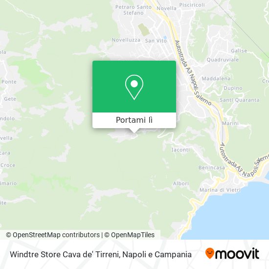 Mappa Windtre Store Cava de' Tirreni