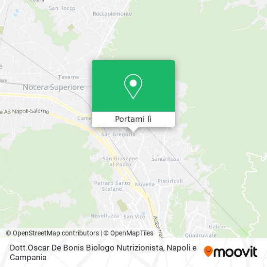 Mappa Dott.Oscar De Bonis Biologo Nutrizionista