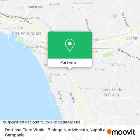 Mappa Dott.ssa Clara Vitale - Biologa Nutrizionista