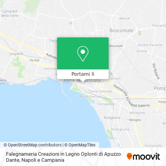 Mappa Falegnameria Creazioni in Legno Oplonti di Apuzzo Dante