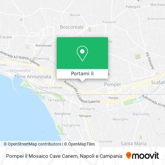 Mappa Pompei il Mosaico Cave Canem