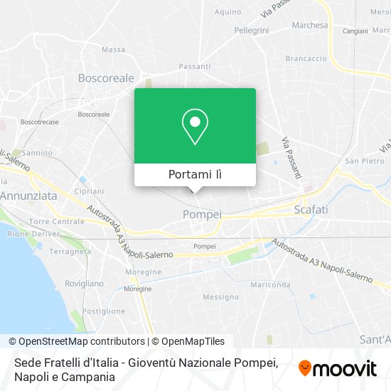 Mappa Sede Fratelli d'Italia - Gioventù Nazionale Pompei