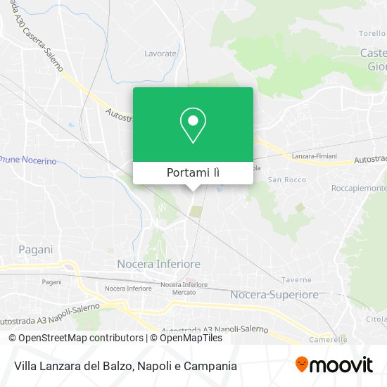Mappa Villa Lanzara del Balzo