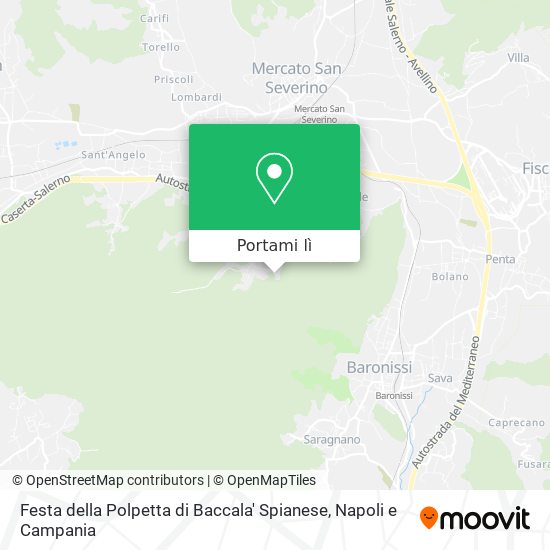 Mappa Festa della Polpetta di Baccala' Spianese