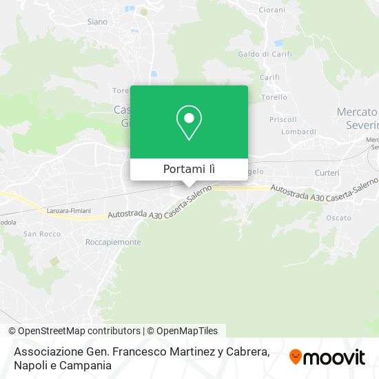 Mappa Associazione Gen. Francesco Martinez y Cabrera