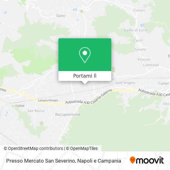Mappa Presso Mercato San Severino