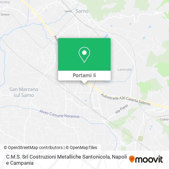 Mappa C.M.S. Srl Costruzioni Metalliche Santonicola