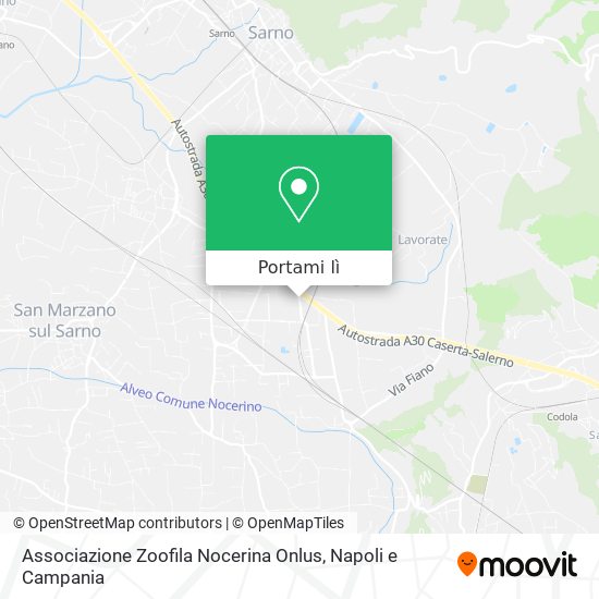 Mappa Associazione Zoofila Nocerina Onlus