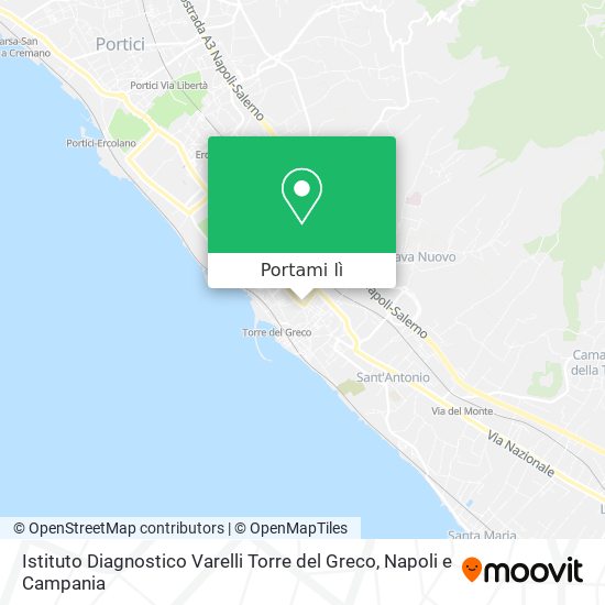 Mappa Istituto Diagnostico Varelli Torre del Greco