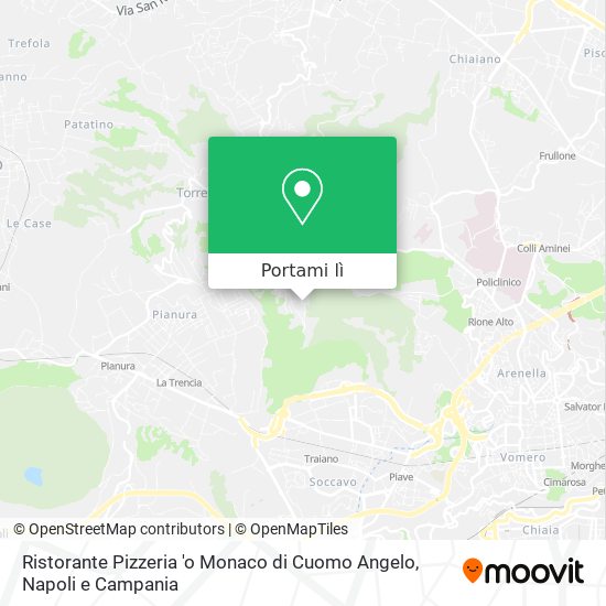 Mappa Ristorante Pizzeria 'o Monaco di Cuomo Angelo