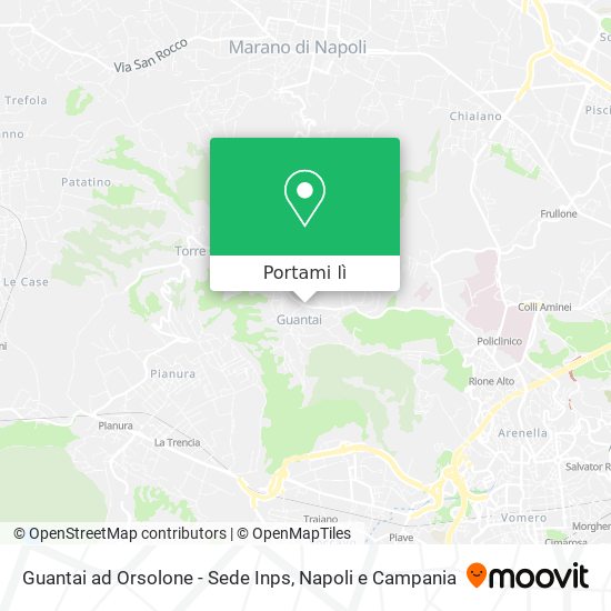 Mappa Guantai ad Orsolone - Sede Inps