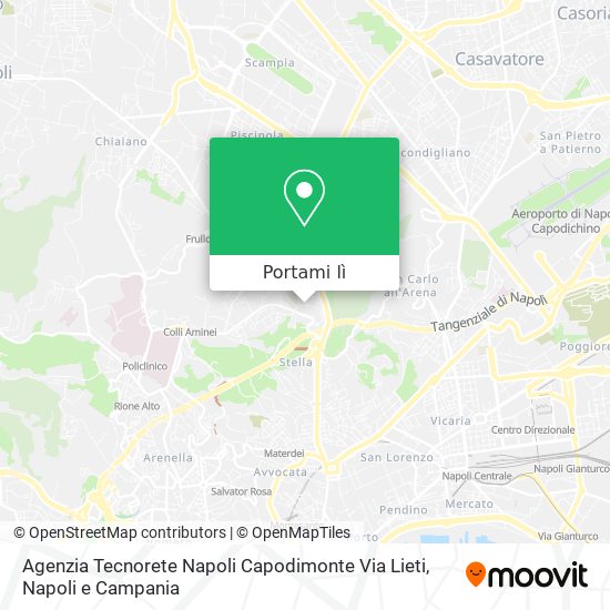 Mappa Agenzia Tecnorete Napoli Capodimonte Via Lieti