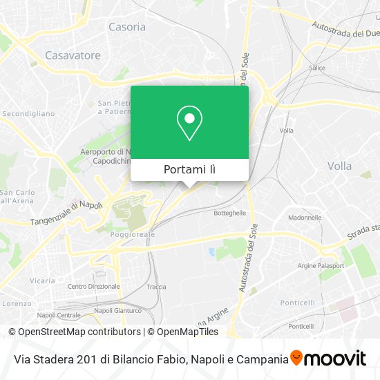 Mappa Via Stadera 201 di Bilancio Fabio