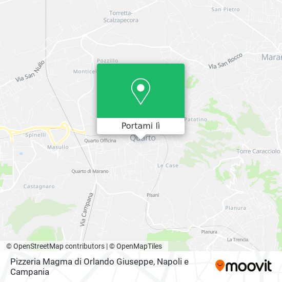 Mappa Pizzeria Magma di Orlando Giuseppe