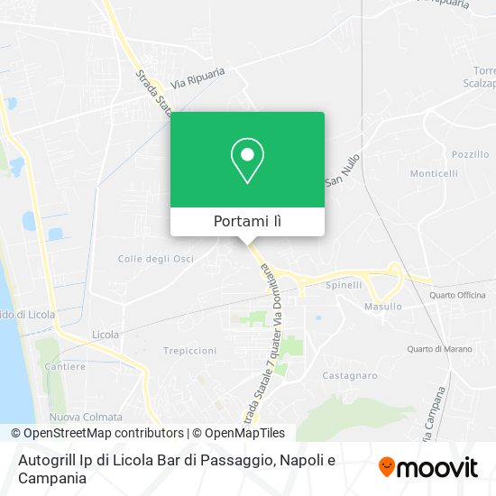 Mappa Autogrill Ip di Licola Bar di Passaggio