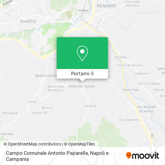 Mappa Campo Comunale Antonio Paparella