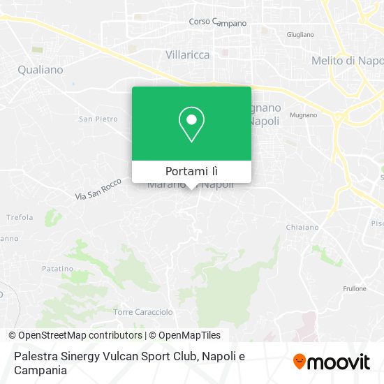 Mappa Palestra Sinergy Vulcan Sport Club