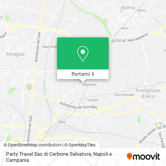 Mappa Party Travel Sas di Cerbone Salvatore