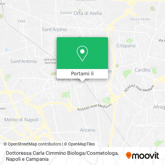 Mappa Dottoressa Carla Cimmino Biologa / Cosmetologa