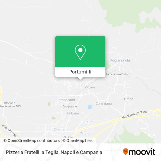 Mappa Pizzeria Fratelli la Teglia