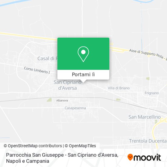 Mappa Parrocchia San Giuseppe - San Cipriano d'Aversa