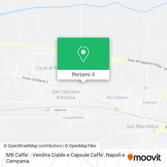 Mappa MB Caffe' - Vendita Cialde e Capsule Caffe'