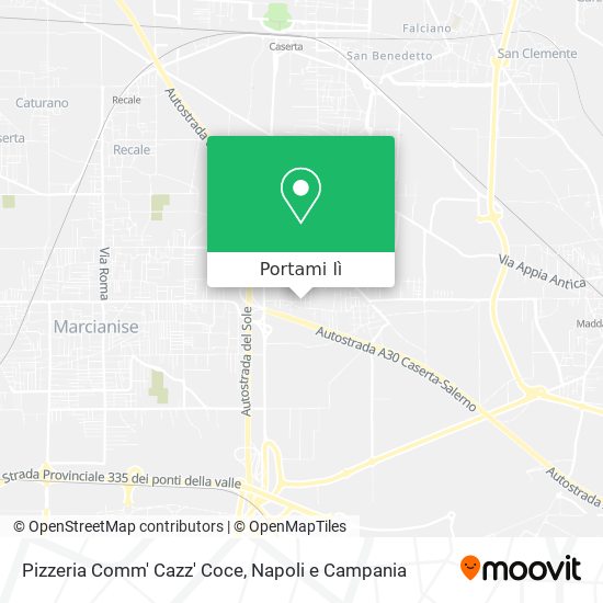 Mappa Pizzeria Comm' Cazz' Coce