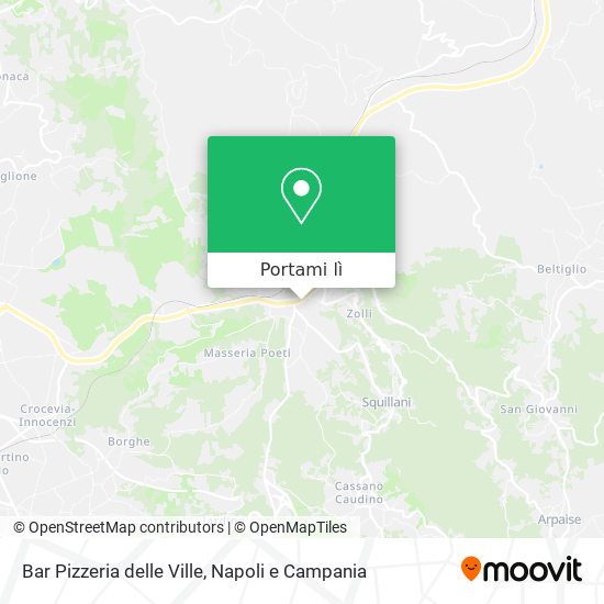 Mappa Bar Pizzeria delle Ville