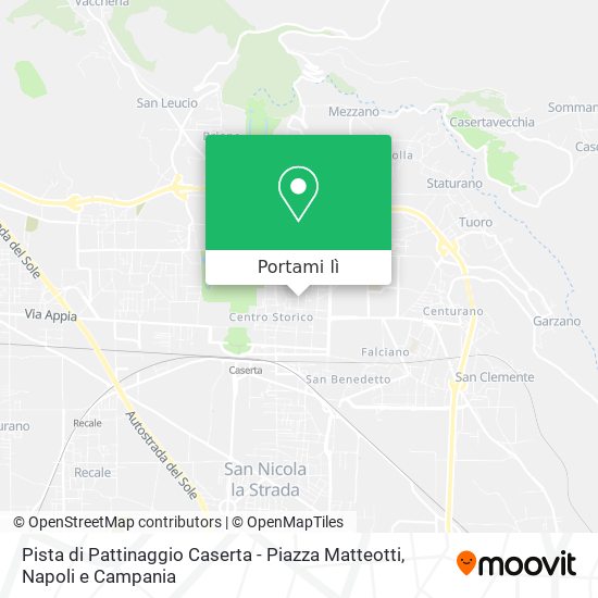 Mappa Pista di Pattinaggio Caserta - Piazza Matteotti